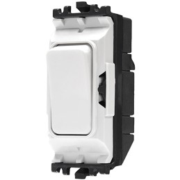 1 pcs - MK Electric 1 Way White Switch Insert Module 20A, Grid Plus Series