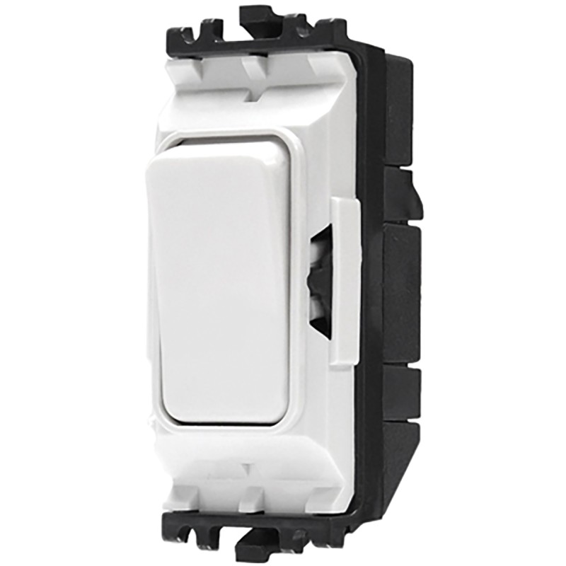 1 pcs - MK Electric 1 Way White Switch Insert Module 20A, Grid Plus Series