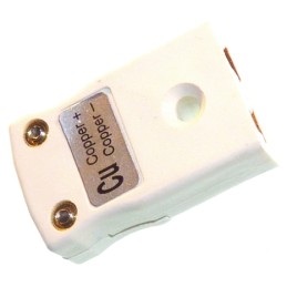 1 pcs - RS PRO In-Line Thermocouple Connector for Use with Type CU Thermocouple, Miniature Size, IEC Standard