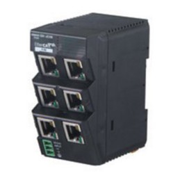 1 pcs - Omron EtherCAT Junction Slave Series DIN Rail Mount Network Hub, 6 RJ45 Ports, 24V dc