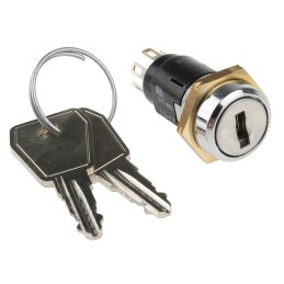 1 pcs - Key Switch, DP-CO, 1 A @ 24V ac dc / 115V ac 2-Way Common-Key