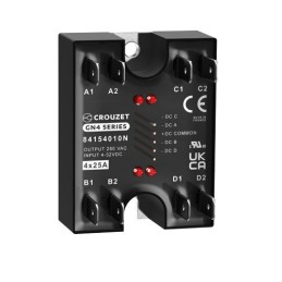 1 Box of 1 - Crouzet GN4 Series Solid State Relay, 25 A Load, Panel Mount, 280 Vrms Load