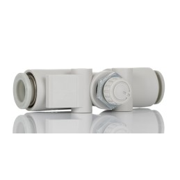 1 pcs - SMC AS Series Tube Flow Controller, 8mm Tube Inlet Port x 8mm Tube Outlet Port