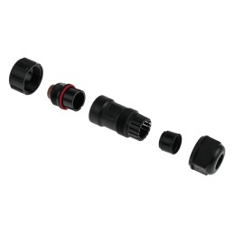 1 pcs - RS PRO Circular Connector, 2 Contacts, Cable Mount, Plug, Male, IP68
