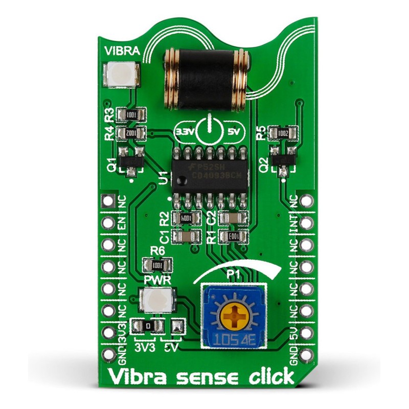 1 pcs - MikroElektronika Vibra Sense Click Vibration Sensor mikroBus Click Board