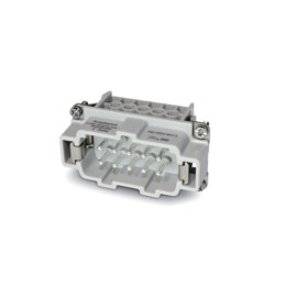 1 pcs - Amphenol Industrial Heavy Duty Power Connector Insert, 16A, Male, C146 Series, 6 Contacts