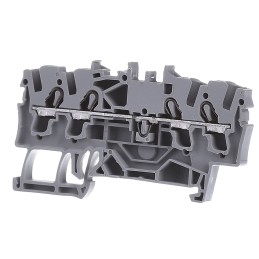 10 pcs - Wago TOPJOB S, 2002 Series Grey Feed Through Terminal Block, 2.5mm², Single-Level, Push-In Cage Clamp Termination,