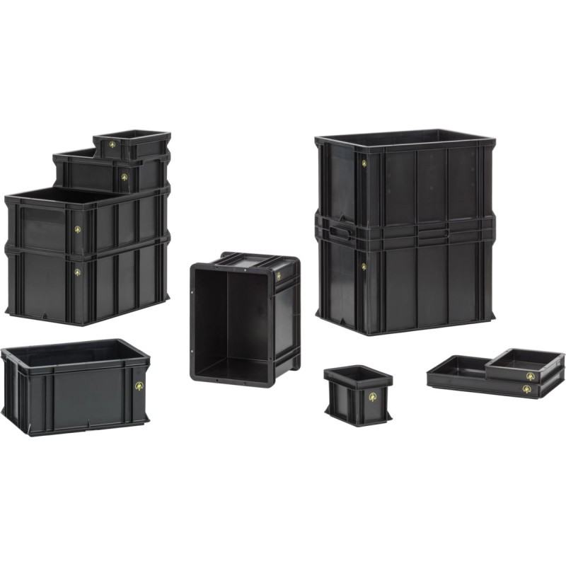 1 pcs - Conductive Polypropylene ESD Box 300mm (L) 200mm (W) 145mm (H)