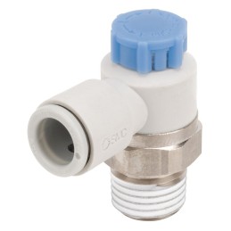 1 pcs - SMC AS Series Threaded Speed Controller, R 1/4 Inlet Port x 6mm Tube Outlet Port