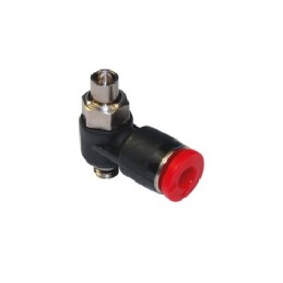 1 pcs - Norgren Pneutic C Series Threaded Flow Controller, M5 Inlet Port, 4mm Tube Inlet Port x 4mm Tube Outlet Port