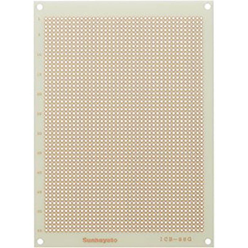 1 pcs - Sunhayato Single Sided Matrix Board FR4 0.9mm Holes, 2.54 x 2.54mm Pitch, 160 x 115 x 1.2mm