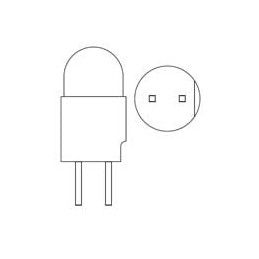 1 pcs : 561-2101-070F - LED Circuit Board Indicators HI EFF RED DIFFUSED