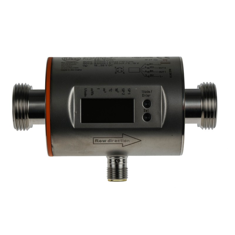 1 pcs - ifm electronic SM Series Magnetic-Inductive Flow Meter for Liquid, 0.2 L/min Min, 50 L/min Max