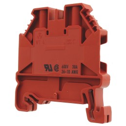 10 pcs - Wieland WT 4 Series Red Feed Through Terminal Block, Single-Level, Screw Termination, ATEX