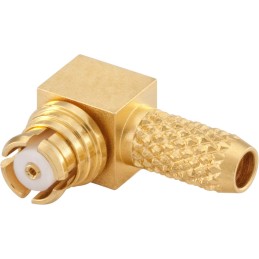 1 pcs - Rosenberger In-Series Series, jack Cable Mount SMA Connector, 50Ω, Solder Termination, Right Angle Body