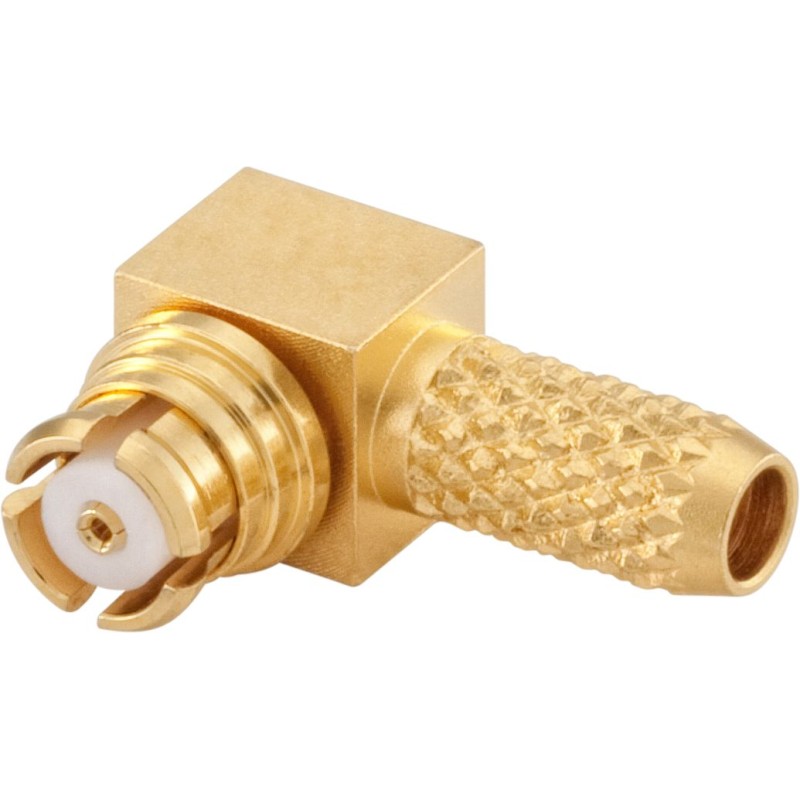 1 pcs - Rosenberger In-Series Series, jack Cable Mount SMA Connector, 50Ω, Solder Termination, Right Angle Body