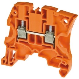 10 pcs - Entrelec ZS4 Series Orange Feed Through Terminal Block, 4mm², Single-Level, Screw Termination, ATEX