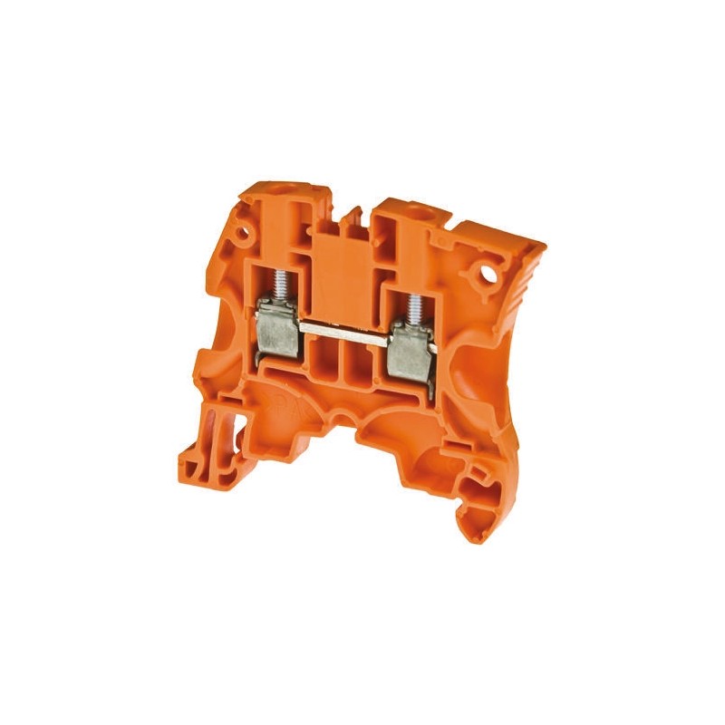10 pcs - Entrelec ZS4 Series Orange Feed Through Terminal Block, 4mm², Single-Level, Screw Termination, ATEX
