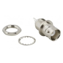 1 pcs - Amphenol RF BNC Series, jack Panel Mount BNC Connector, 50Ω, Solder Termination, Straight Body