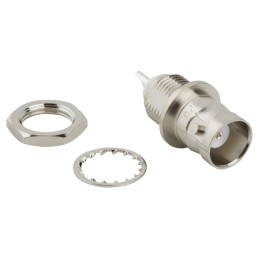 1 pcs - Amphenol RF BNC Series, jack Panel Mount BNC Connector, 50Ω, Solder Termination, Straight Body