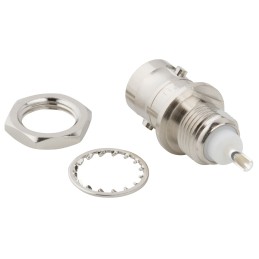 1 pcs - Amphenol RF BNC Series, jack Panel Mount BNC Connector, 50Ω, Solder Termination, Straight Body