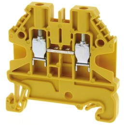 10 pcs - Wieland WT 2.5 Series Yellow Feed Through Terminal Block, 2.5mm², Single-Level, Screw Termination, ATEX