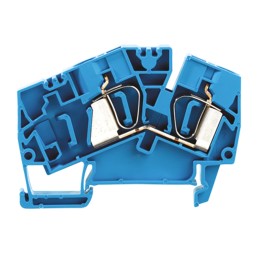 10 pcs - Weidmuller Z Series Blue Feed Through Terminal Block, Single-Level, Clamp Termination