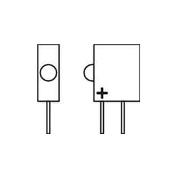 1 pcs : 555-2403F - LED Circuit Board Indicators YELLOW DIFFUSED 5 VOLT