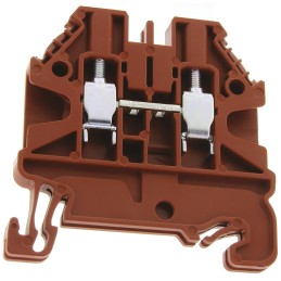 10 pcs - Wieland WT 2.5 Series Brown Feed Through Terminal Block, 2.5mm², Single-Level, Screw Termination, ATEX