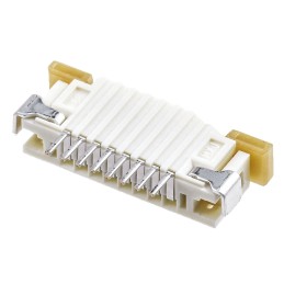 10 pcs - Molex, Easy-On, 52271 1mm Pitch 8 Way Right Angle Female FPC Connector, ZIF Bottom Contact