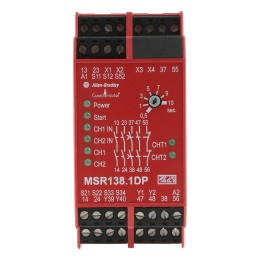 1 pcs - Rockwell Automation Single-Channel Light Beam/Curtain, Safety Switch/Interlock Safety Relay, 24V ac/dc, 2 Safety