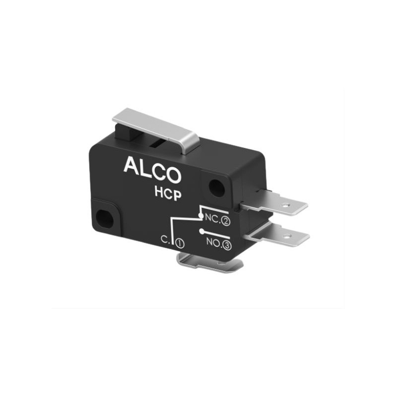 1 pcs - Short Lever Snap Action Micro Switch, Quick Connect Terminal, 10A, SPDT