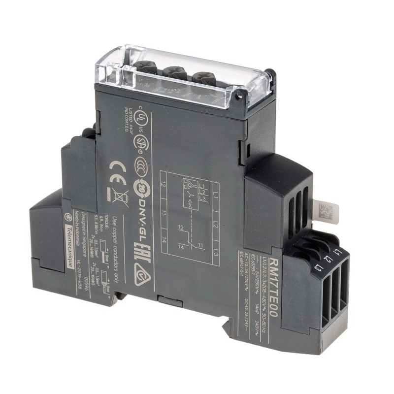 1 pcs - Schneider Electric Phase, Voltage Monitoring Relay, 3 Phase, SPDT, 183 - 528V ac, DIN Rail