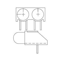 1 pcs : 550-3007-010F - LED Circuit Board Indicators 5MM BI-COLOR CBI R/G