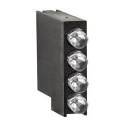 1 pcs : H455CBC - LED Circuit Board Indicators Right Angle 3mm LED Bi-Color R/G/W Diff