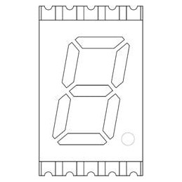 1 pcs : ACSC03-41SGWA-F01 - LED Displays & Accessories Single Green 568nm Common Cathode