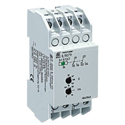1 pcs - Dold Voltage Monitoring Relay, 3 Phase, DPDT, DIN Rail