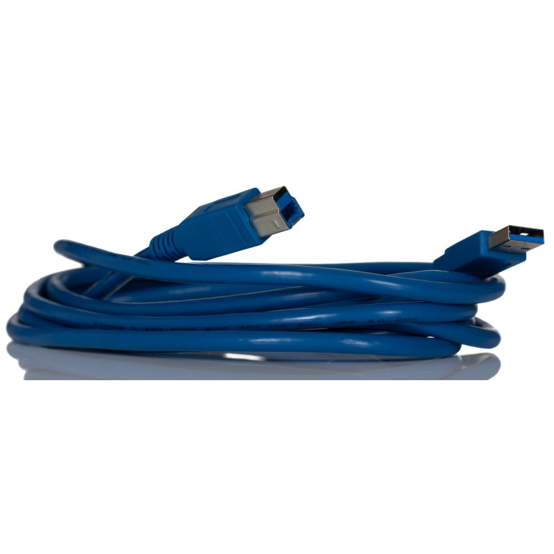 1 pcs - RS PRO USB 3.0 Cable, Male USB A to Male USB B Cable, 3m