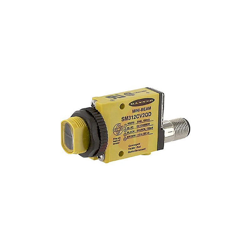 1 pcs - Banner Convergent Photoelectric Sensor, Block Sensor, 43 mm Detection Range