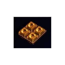 1 pcs : C19178_AMBER-2X2-M - LED Lighting Lenses 25 Deg Medium Beam