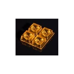 1 pcs : C19174_AMBER-2X2-5050-S - LED Lighting Lenses 25 Deg Spot Beam for Industrial Applications