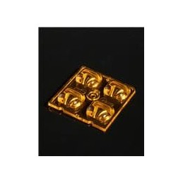 1 pcs : C18604_AMBER-2X2-ME - LED Lighting Lenses Beam Fulfilling EN13201 M-Class Requirements