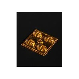 1 pcs : C18513_AMBER-2X2-T1 - LED Lighting Lenses IESNA Type I Beam for Narrow Roads and Paths