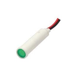 1 pcs : FL1P-8QW-1-G24V - LED Panel Mount Indicators LED GRN 8MM SNAP 24VAC/DC