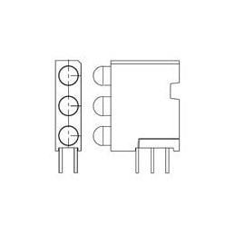 1 pcs : 564-0700-111F - LED Circuit Board Indicators HI EFF RED DIFFUSED