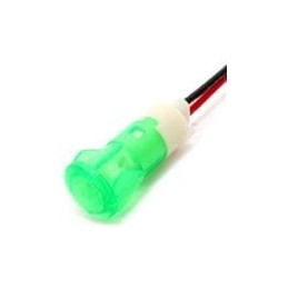1 pcs : FL1P-12QW-1-G12V - LED Panel Mount Indicators LED GRN 12MM SNAP 12VAC/DC