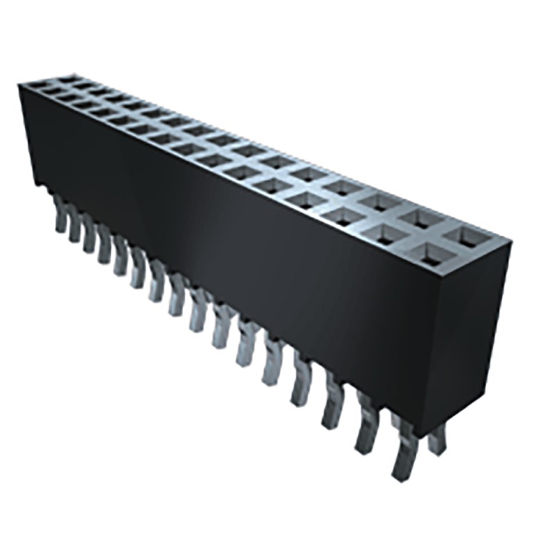 1 pcs - Samtec SSQ Series Straight Through Hole Mount PCB Socket, 50-Contact, 1-Row, 2.54mm Pitch, Solder Termination