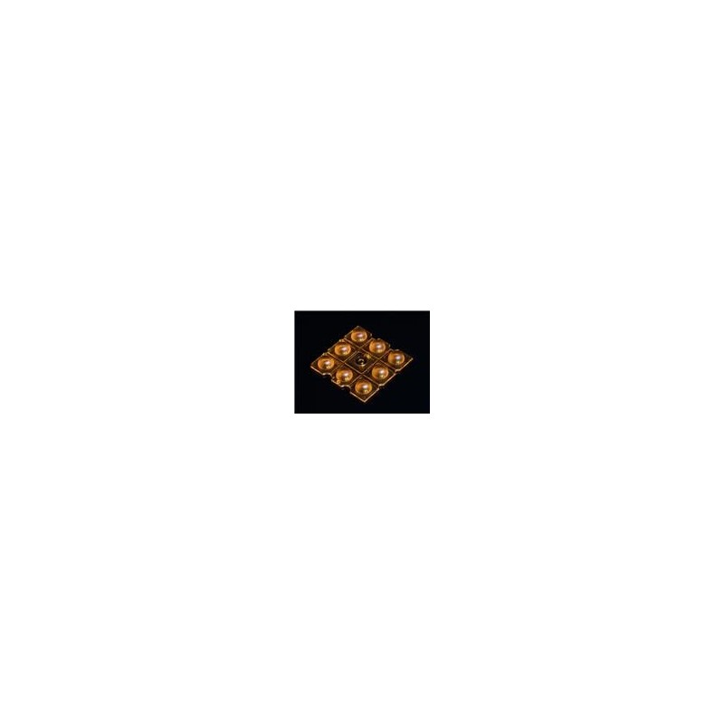 1 pcs : C19207_AMBER-8-HB-W - LED Lighting Lenses 90 Deg Wide Beam for Ind Applications