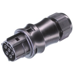 1 pcs - Wieland RST20i5 Series Circular Connector, 5-Pole, Female, Cable Mount, 20A, IP68