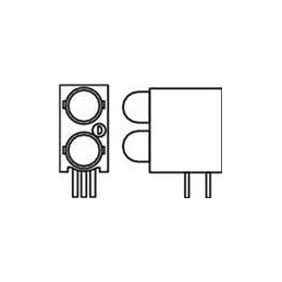 1 pcs : 552-3511F - LED Circuit Board Indicators RED/GREEN TRANSLUCNT